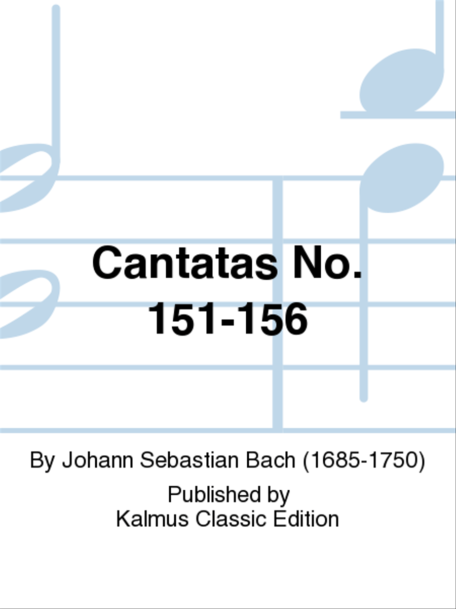 Cantatas No. 151-156 Choir scores gallery preview page 1