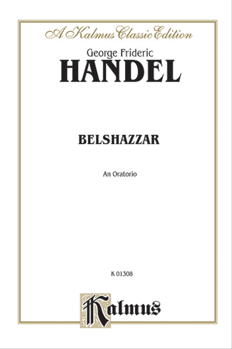 Belshazzar (1745) Choir scores gallery preview page 1