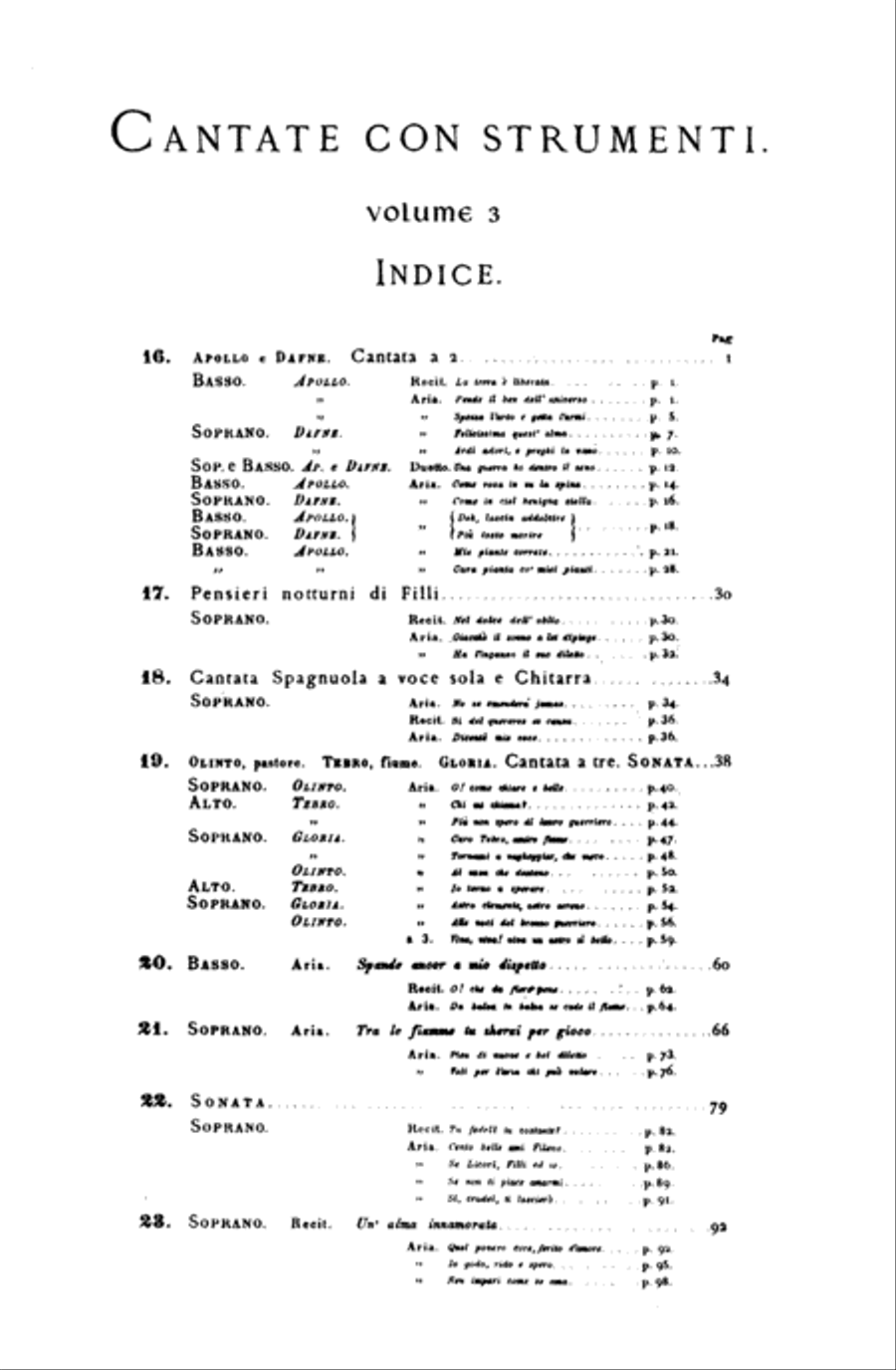 28 Italian Cantatas with Instruments Voice scores gallery preview page 6