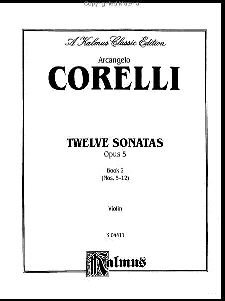 Twelve Sonatas, Op. 5, Volume 2 Violin Solo scores gallery preview page 2