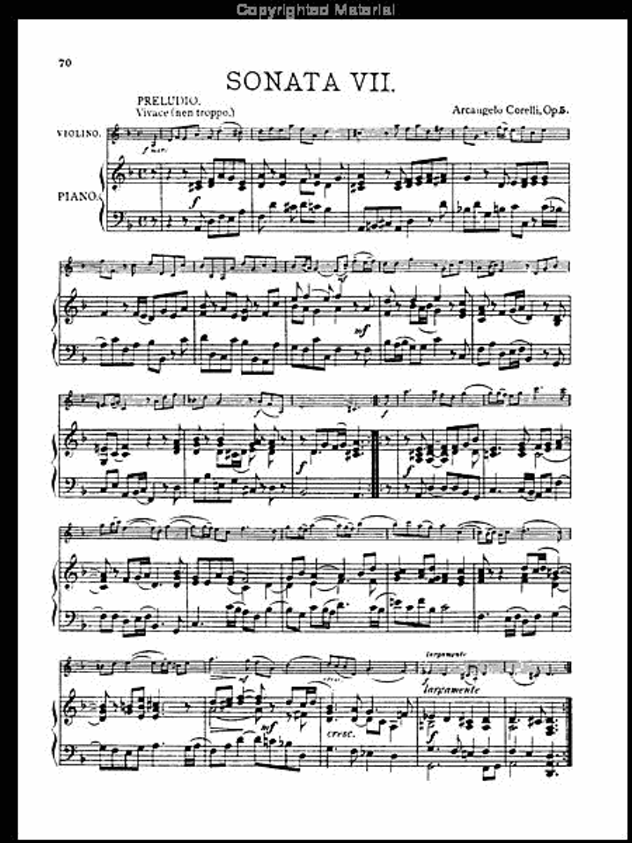 Twelve Sonatas, Op. 5, Volume 2 Violin Solo scores gallery preview page 5