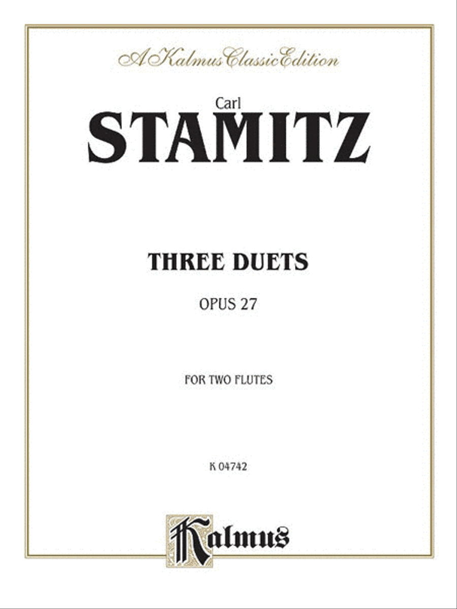 Three Duets, Op. 27 Flute scores gallery preview page 1