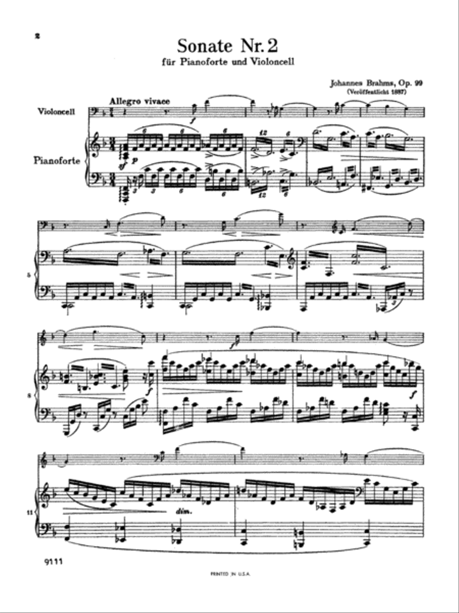 Sonata No. 2, Op. 99 in F Major Piano Accompaniment scores gallery preview page 3