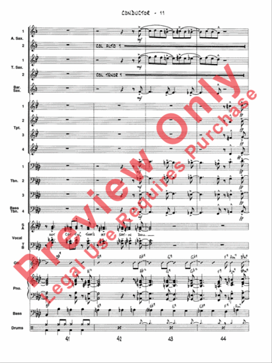 Satin Doll Satin Doll Voice scores gallery preview page 14
