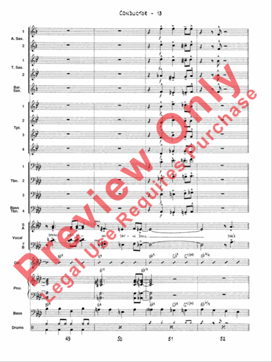 Satin Doll Satin Doll Voice scores gallery preview page 16