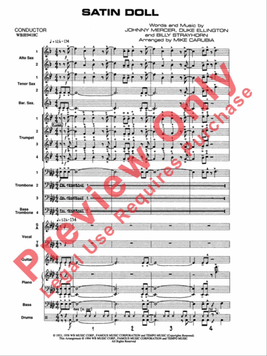Satin Doll Satin Doll Voice scores gallery preview page 4