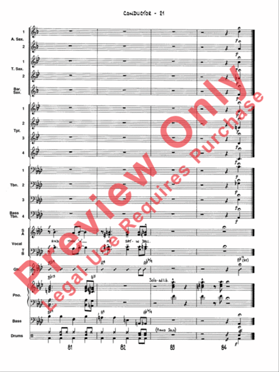 Satin Doll Satin Doll Voice scores gallery preview page 24