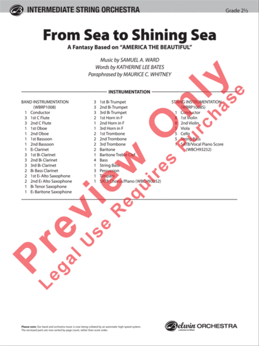 From Sea to Shining Sea From Sea to Shining Sea String Orchestra scores gallery preview page 2