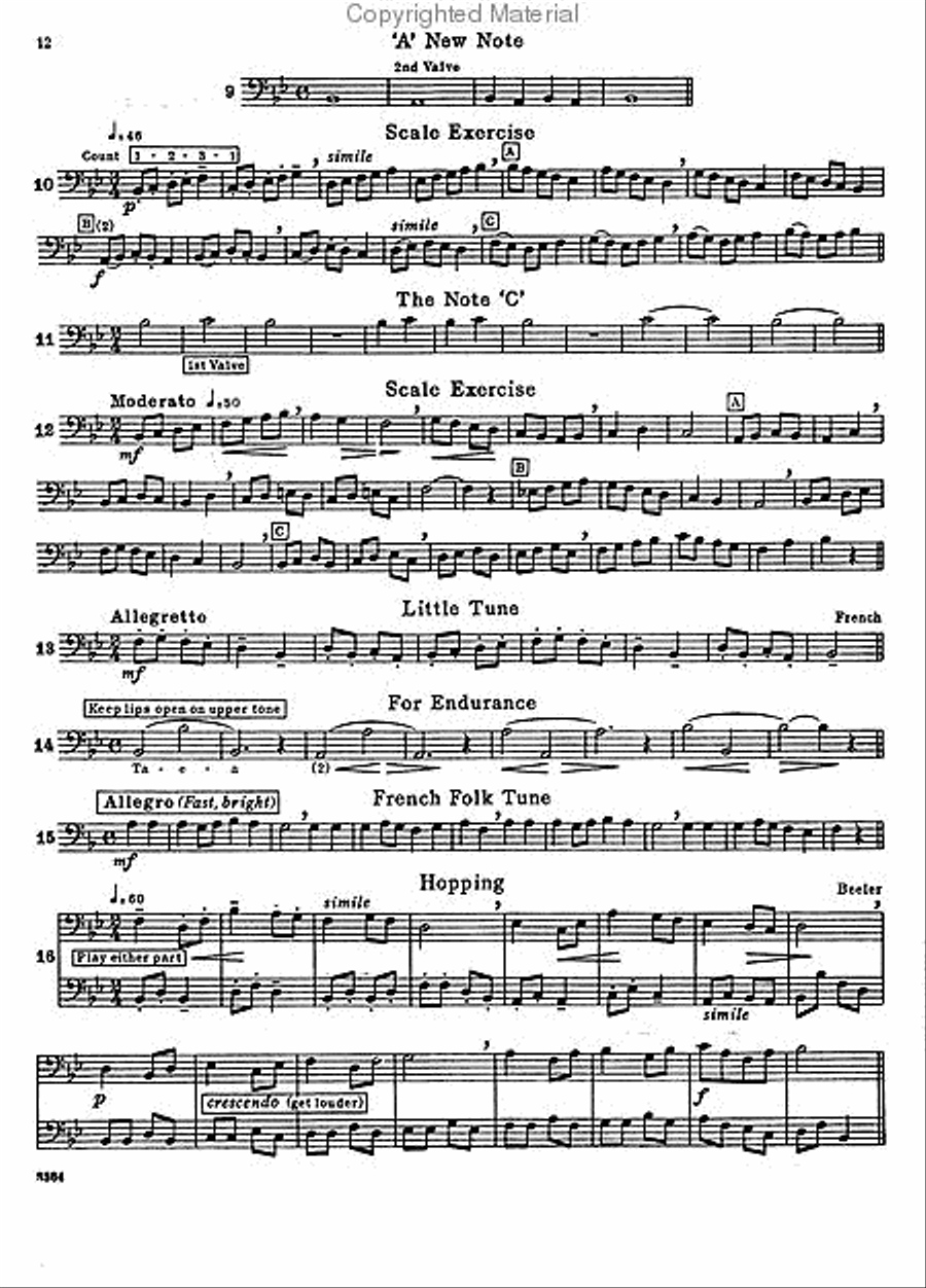 Walter Beeler Method for the Baritone (Euphonium), Book 1 Baritone Horn scores gallery preview page 7