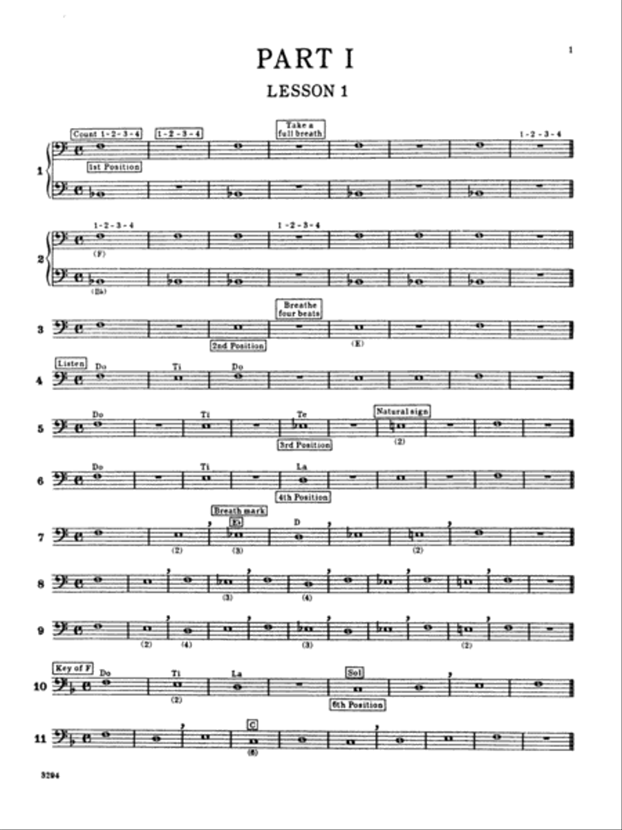 Walter Beeler Method for the Trombone, Book 1 Baritone Horn scores gallery preview page 2