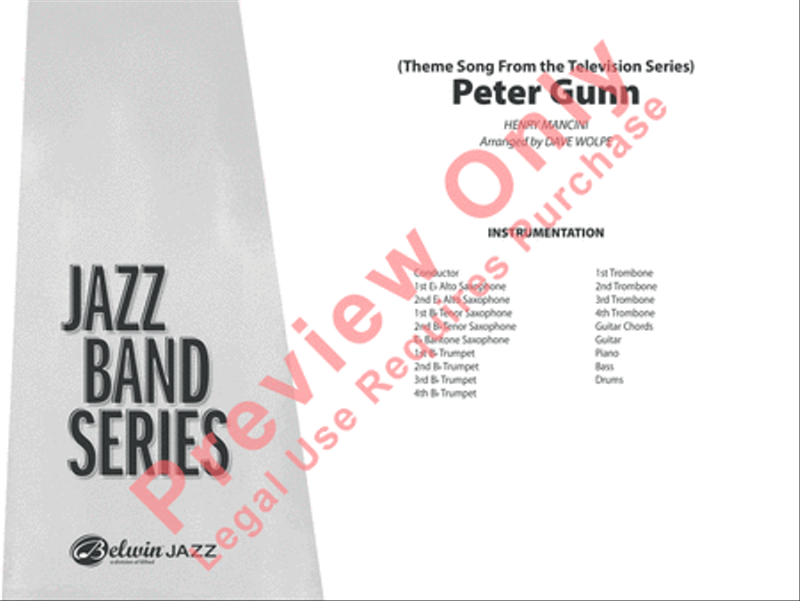 Peter Gunn Peter Gunn Jazz Ensemble scores gallery preview page 2