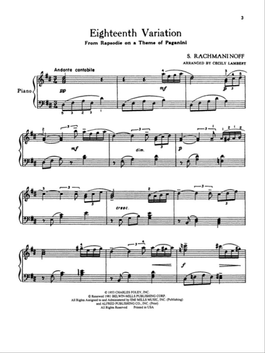 Eighteenth Variation Small Ensemble scores gallery preview page 2