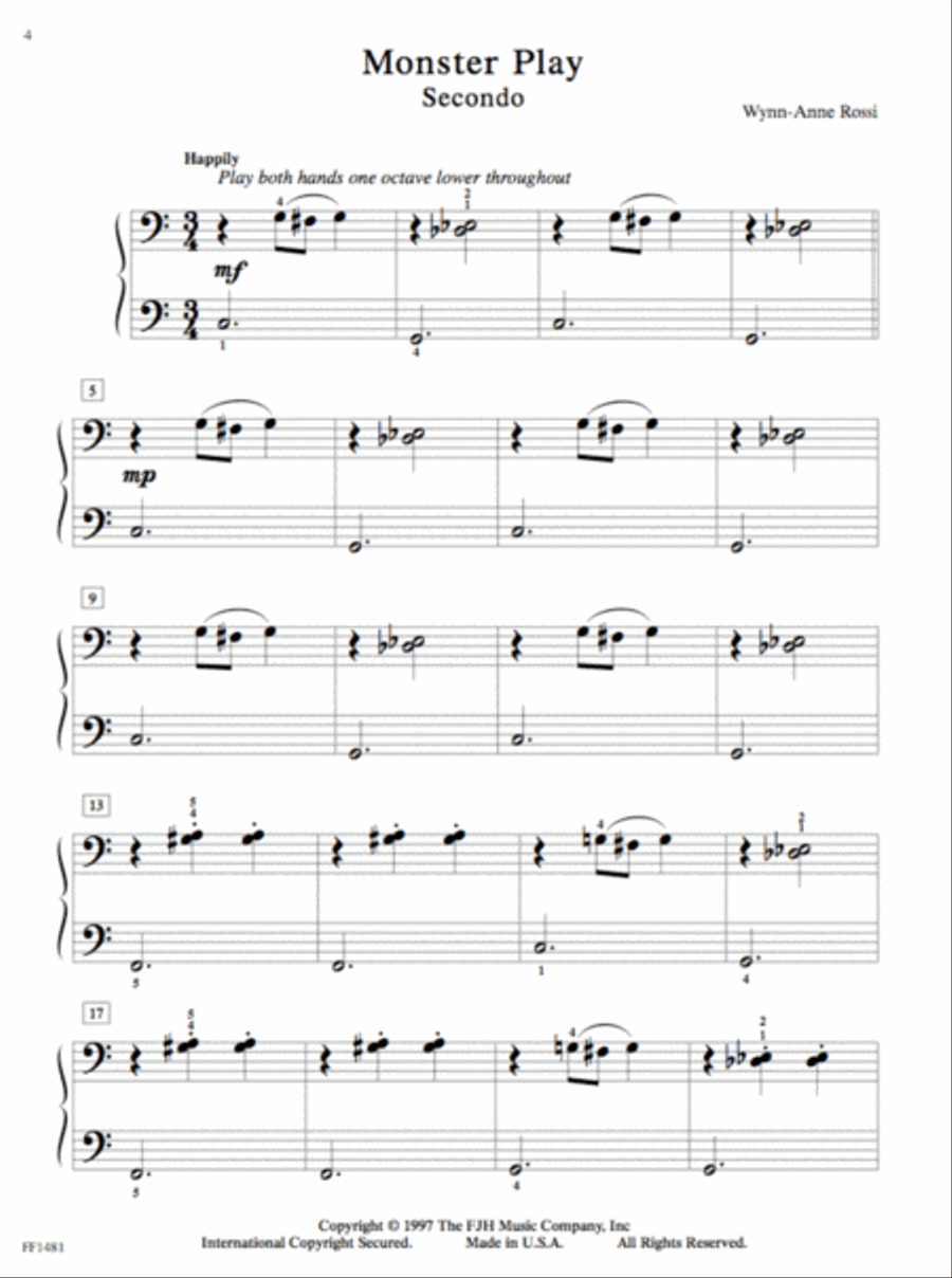 Monster Play Monster Play Easy Piano scores gallery preview page 3