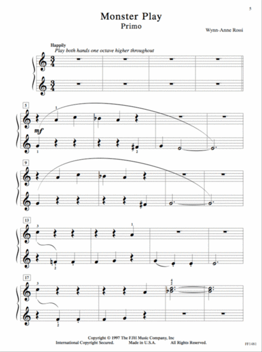 Monster Play Monster Play Easy Piano scores gallery preview page 4