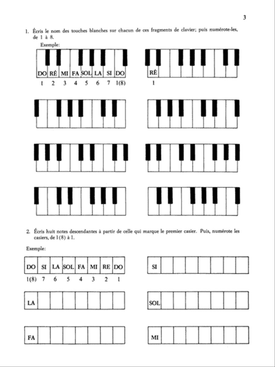 Principes Élémentaires de la Musique (Keyboard Theory Workbooks) Piano Method scores gallery preview page 3