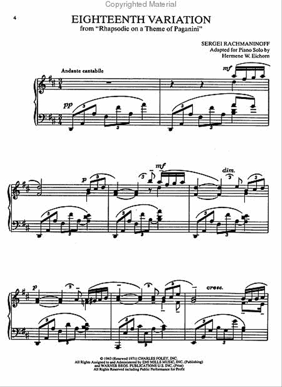 The Great Piano Works of Sergei Rachmaninoff Piano Solo scores gallery preview page 3