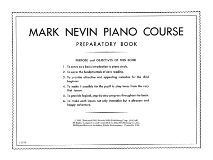 Mark Nevin Piano Course, Preparatory Book Piano Method scores gallery preview page 2
