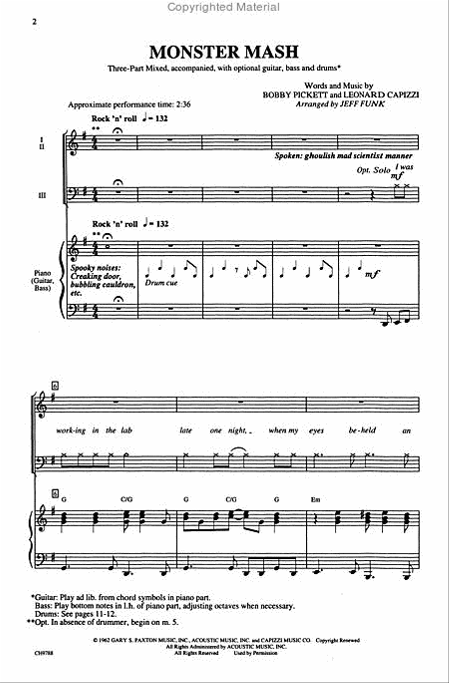 Monster Mash Choir scores gallery preview page 2