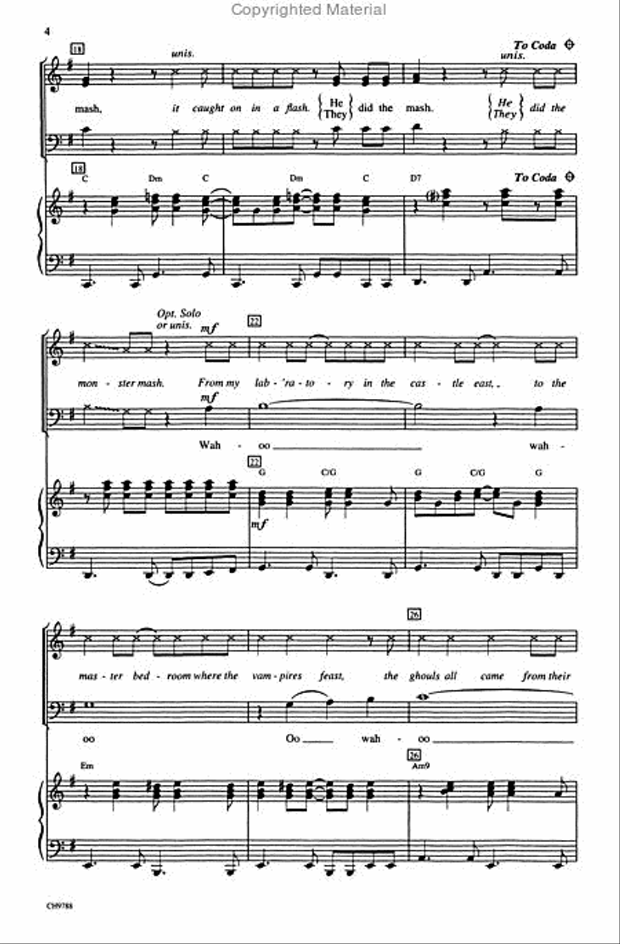 Monster Mash Choir scores gallery preview page 4