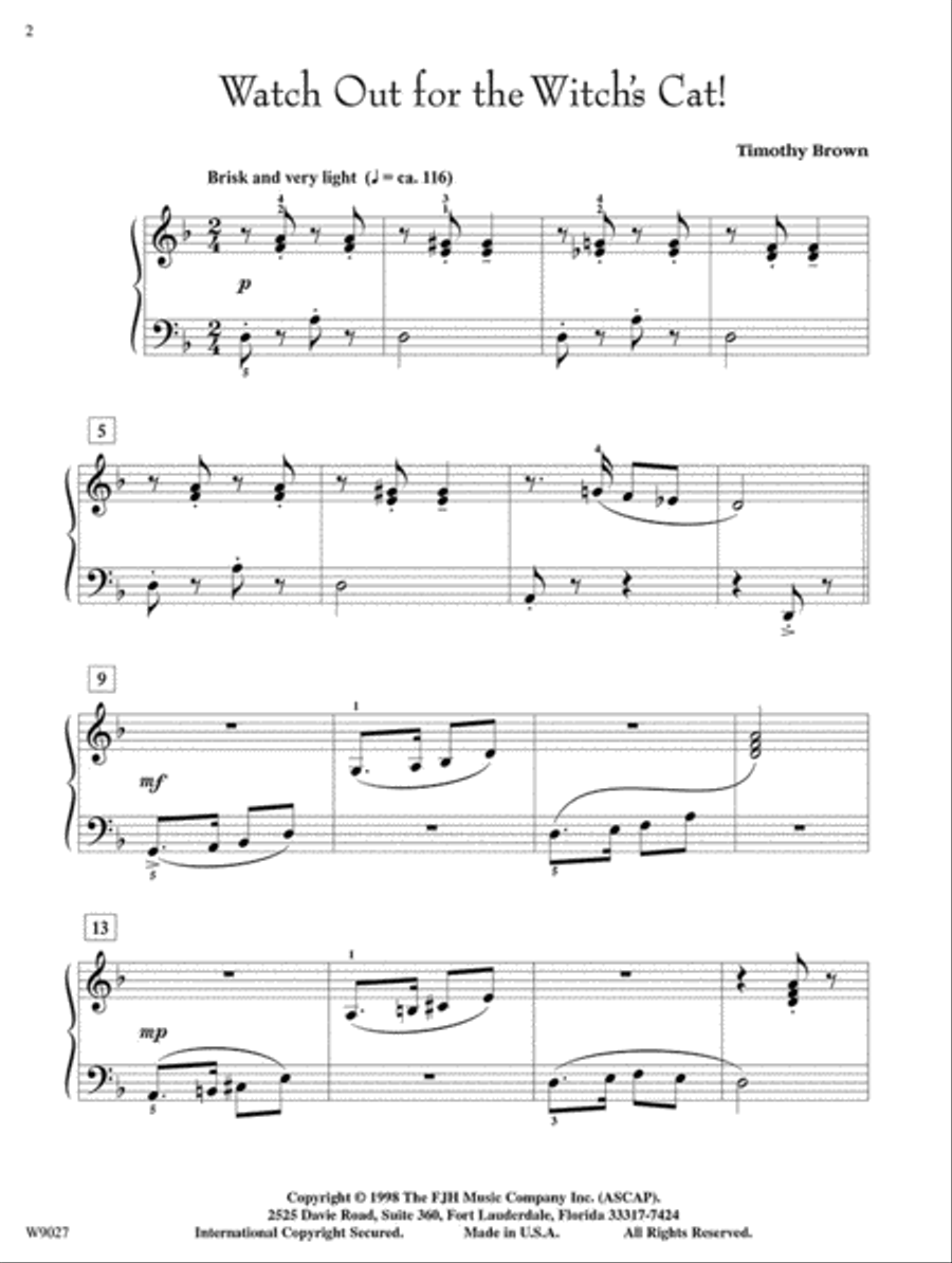 Watch Out for the Witch's Cat! Piano Solo scores gallery preview page 3