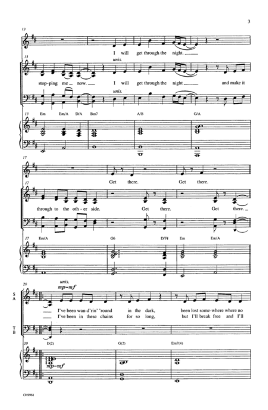 I Will Get There 4-Part scores gallery preview page 3