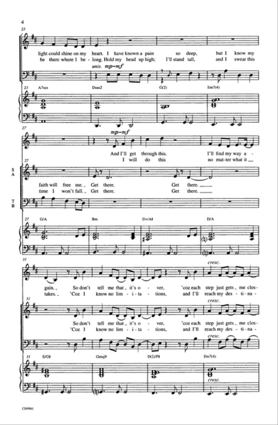 I Will Get There 4-Part scores gallery preview page 4
