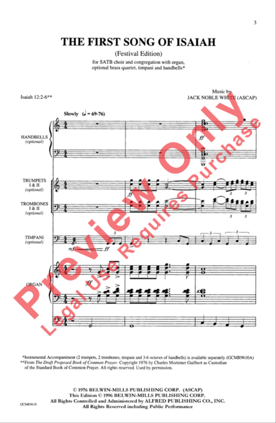 The First Song of Isaiah (Festival Edition) 4-Part scores gallery preview page 3
