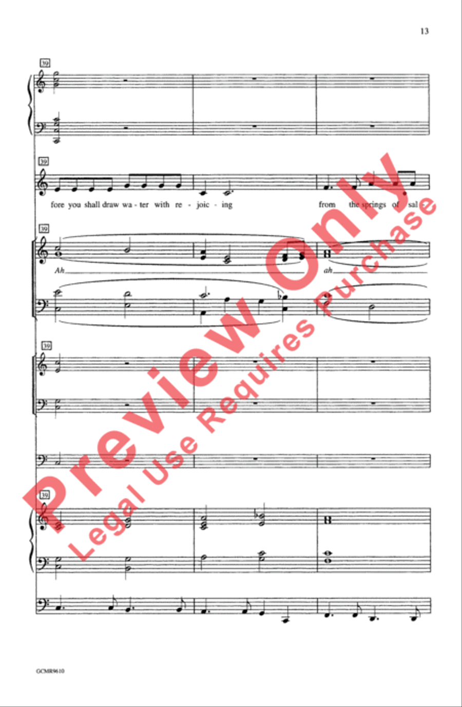 The First Song of Isaiah (Festival Edition) 4-Part scores gallery preview page 13
