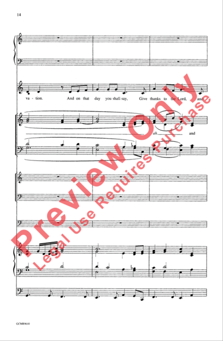 The First Song of Isaiah (Festival Edition) 4-Part scores gallery preview page 14