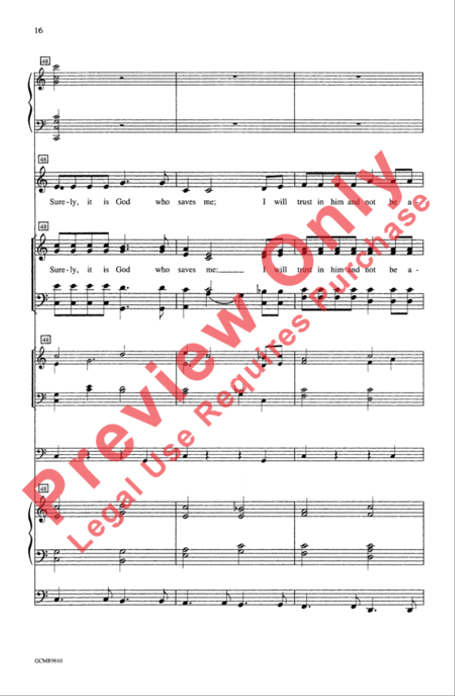The First Song of Isaiah (Festival Edition) 4-Part scores gallery preview page 16