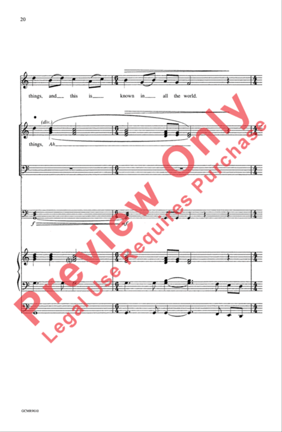 The First Song of Isaiah (Festival Edition) 4-Part scores gallery preview page 20
