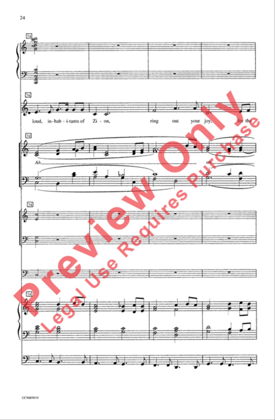The First Song of Isaiah (Festival Edition) 4-Part scores gallery preview page 24