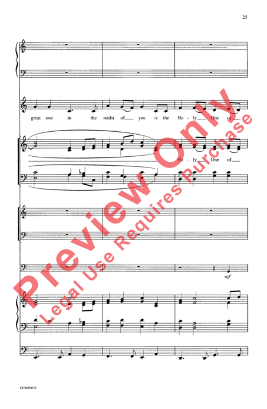 The First Song of Isaiah (Festival Edition) 4-Part scores gallery preview page 25