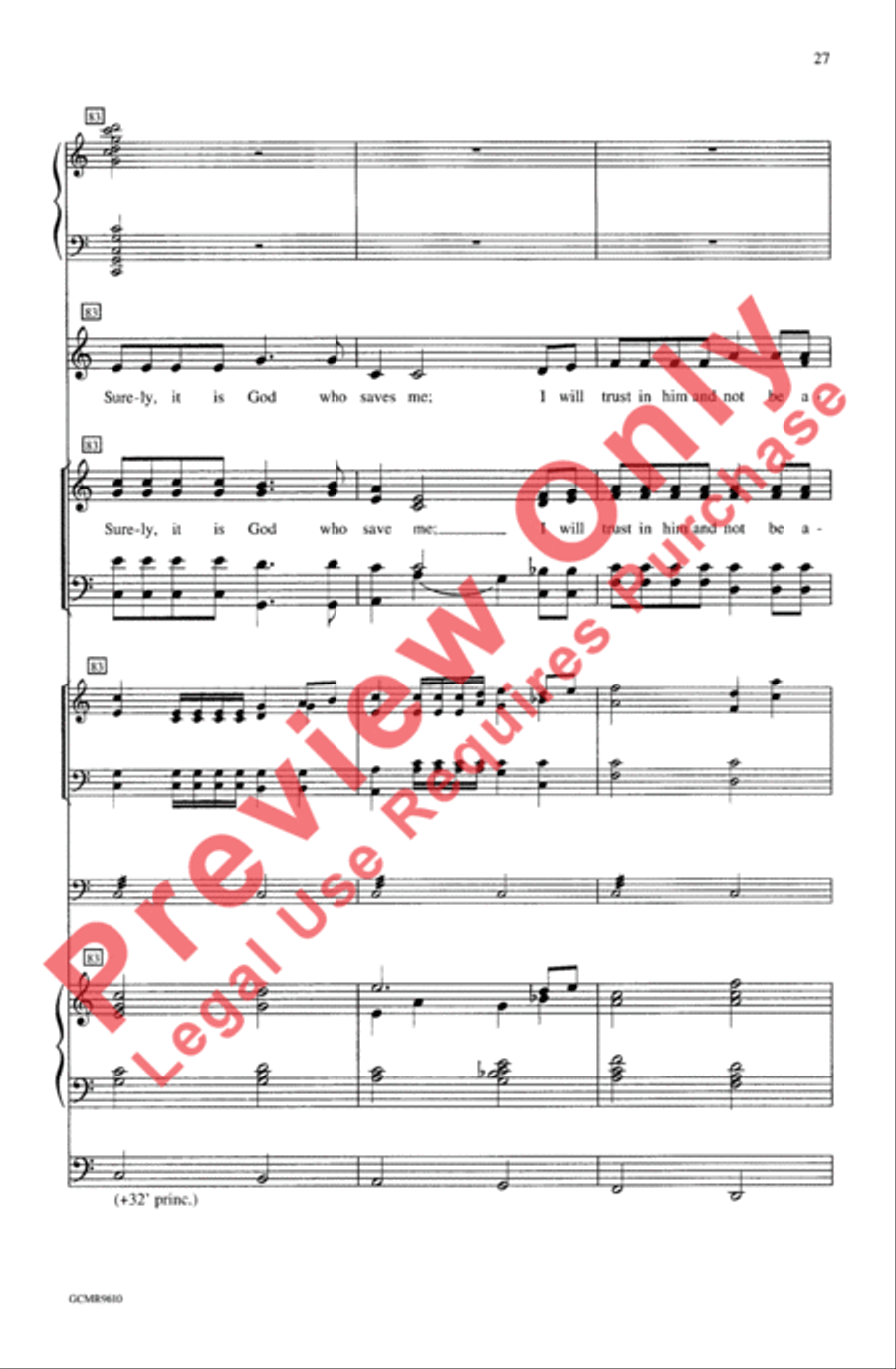The First Song of Isaiah (Festival Edition) 4-Part scores gallery preview page 27