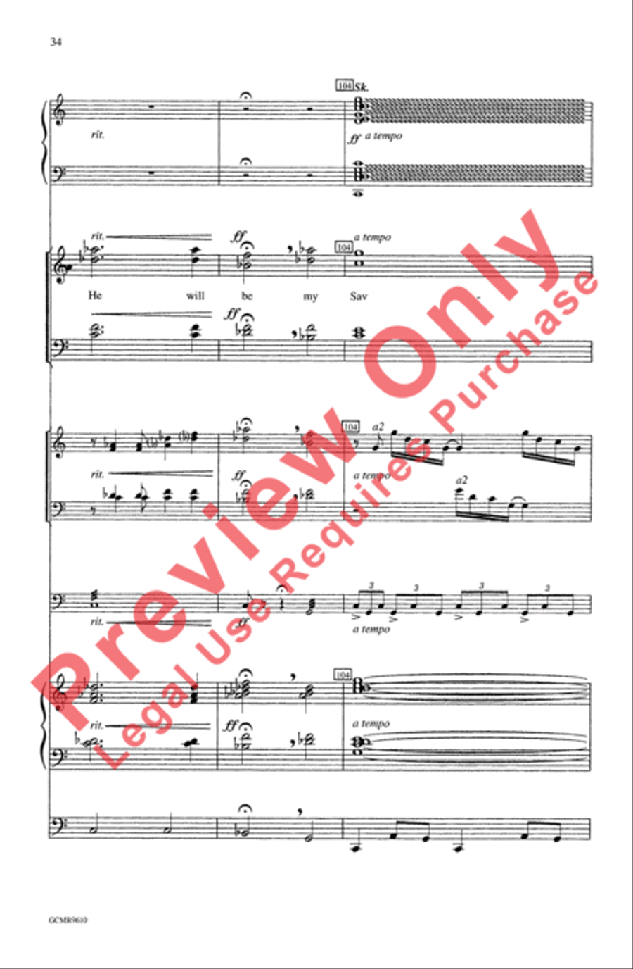 The First Song of Isaiah (Festival Edition) 4-Part scores gallery preview page 34