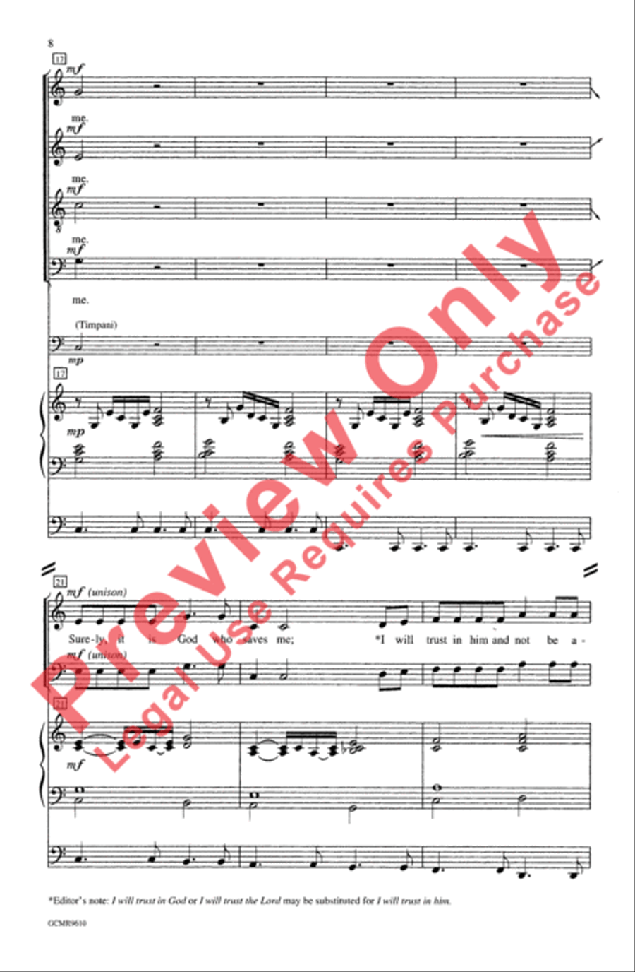The First Song of Isaiah (Festival Edition) 4-Part scores gallery preview page 8