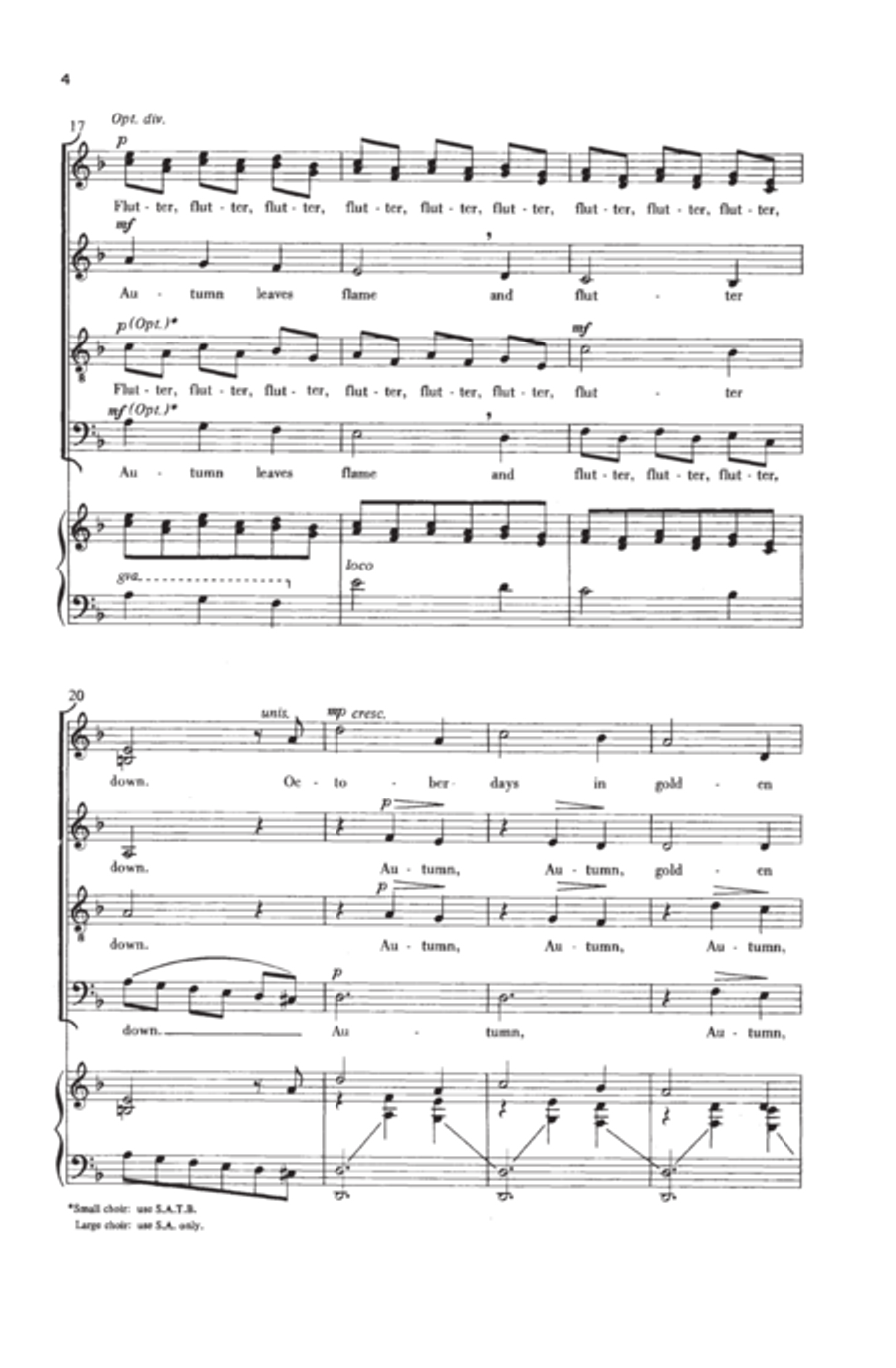 Autumn in Our Town (from Four New England Pieces) Choir scores gallery preview page 4