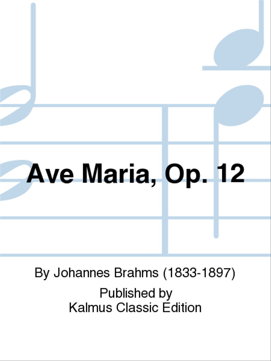 Ave Maria, Op. 12 Choir scores gallery preview page 1