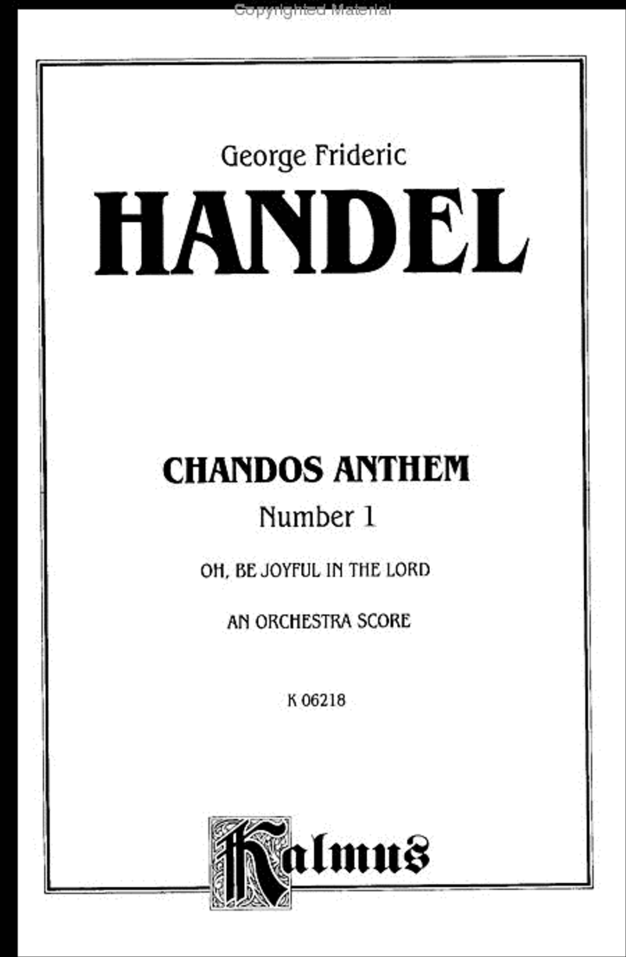 Chandos Anthem No. 1 -- O Be Joyful in the Lord Choir scores gallery preview page 2