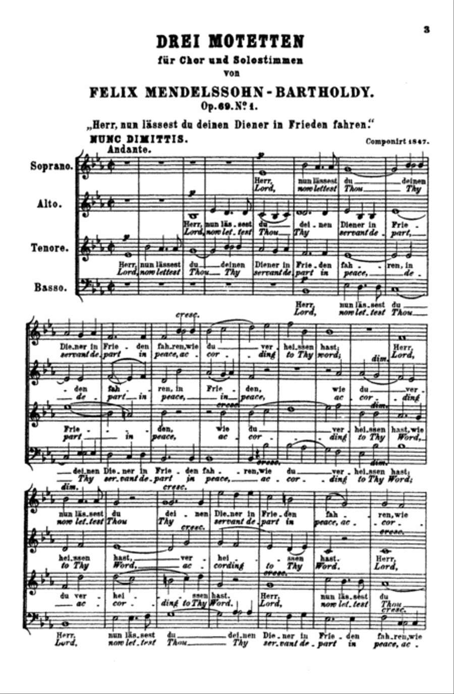 Three Motets Choir scores gallery preview page 4