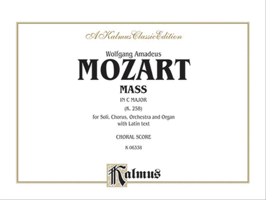 Mass in C Major, K. 258 Choir scores gallery preview page 1
