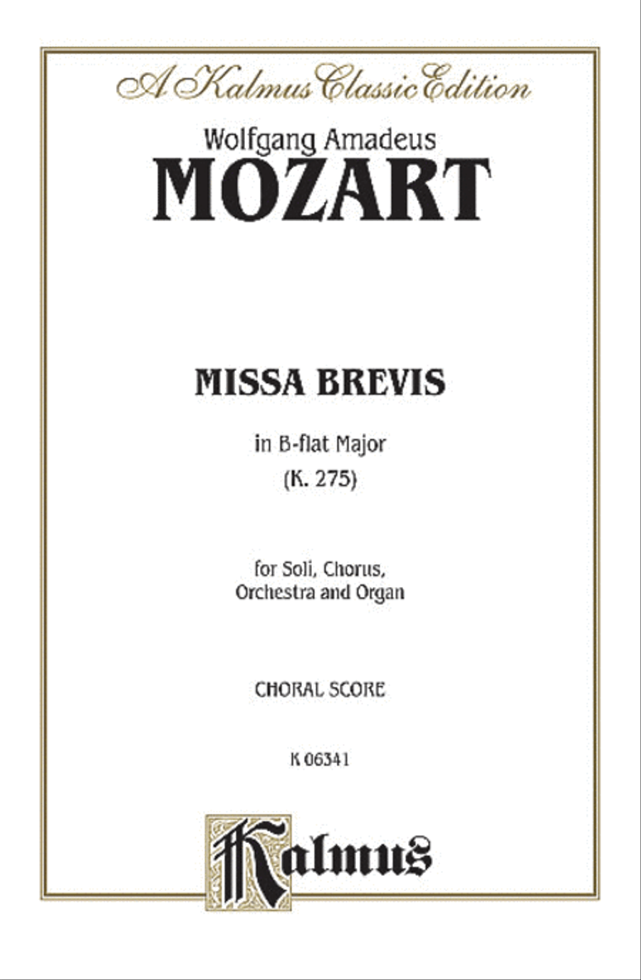 Missa Brevis, K. 275 Choir scores gallery preview page 1