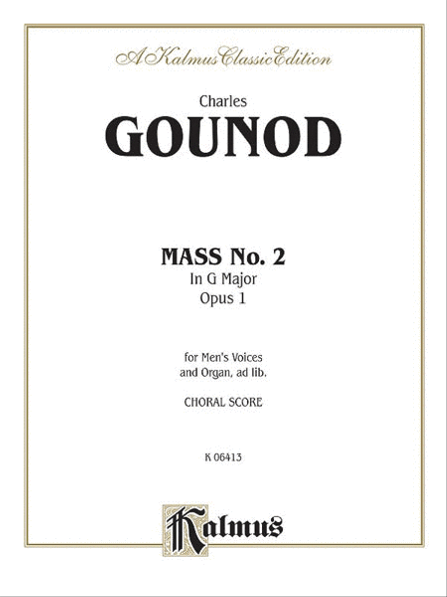 Second Mass in G Major Choir scores gallery preview page 1