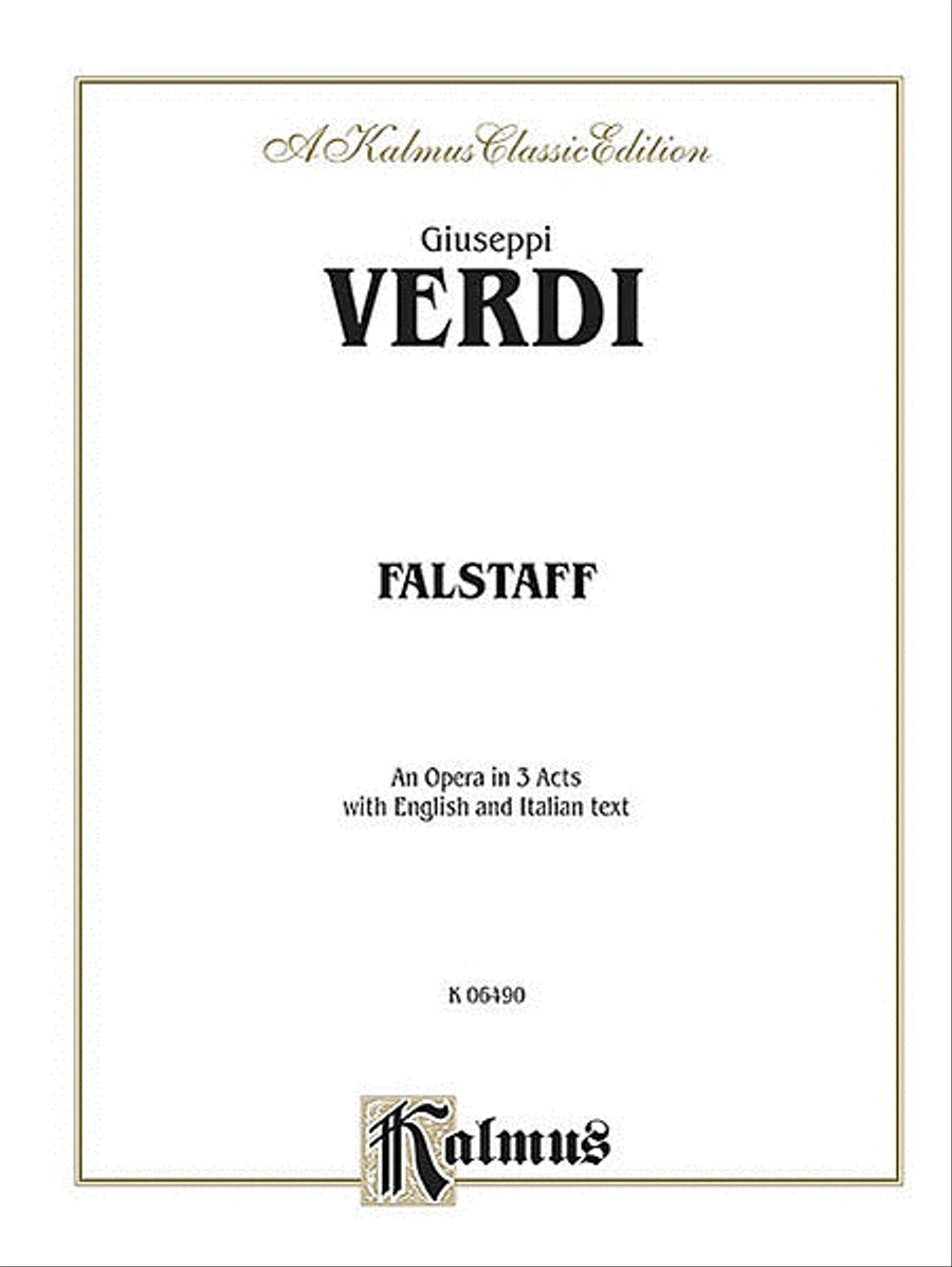 Falstaff by Giuseppe Verdi Voice - Sheet Music