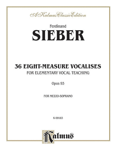 36 Eight-Measure Vocalises for Elementary Teaching