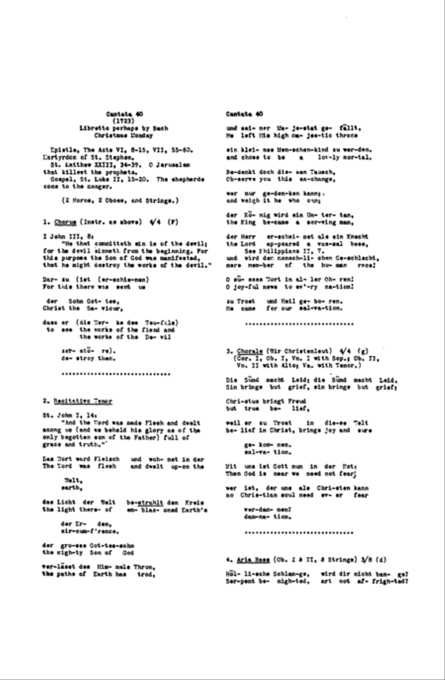 Cantata No. 40 -- Dazu ist erschienen der Sohn Gottes Choir scores gallery preview page 4