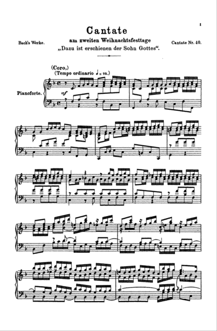 Cantata No. 40 -- Dazu ist erschienen der Sohn Gottes Choir scores gallery preview page 8
