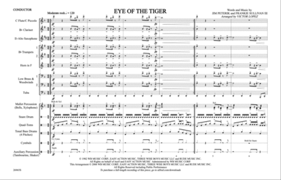 Eye of the Tiger Eye of the Tiger Marching Band scores gallery preview page 2