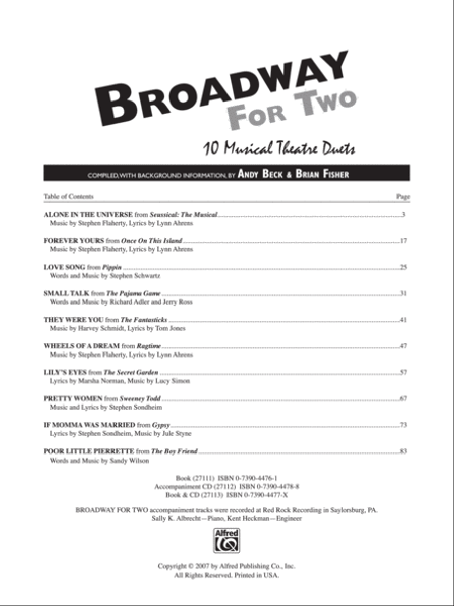Broadway for Two Small Ensemble scores gallery preview page 2