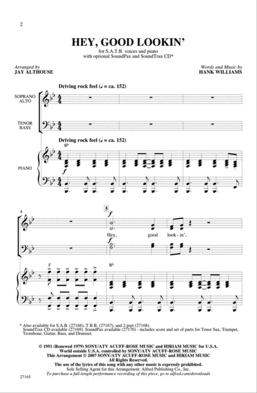 Hey, Good Lookin' Hey, Good Lookin' 4-Part scores gallery preview page 2